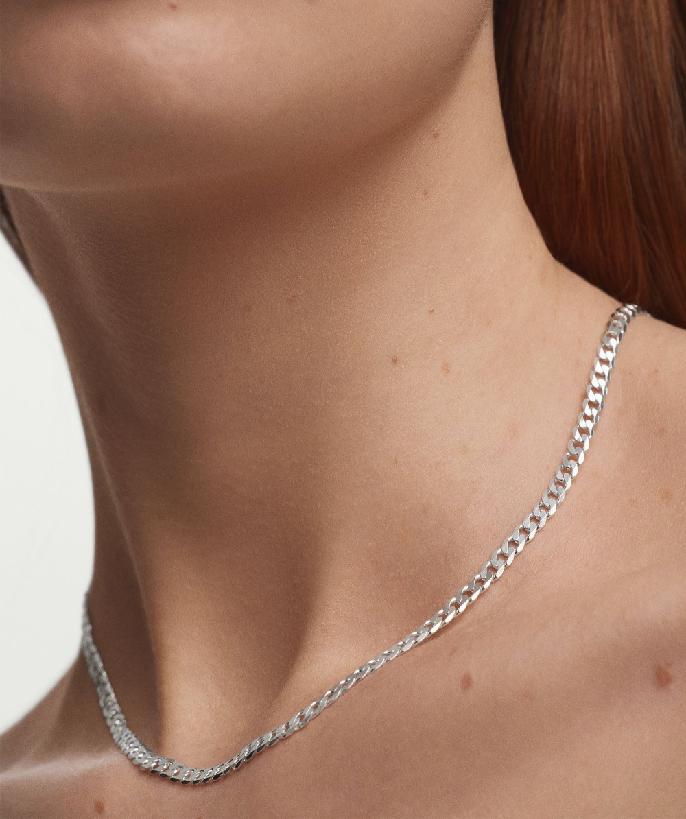 Mejuri Flat Curb Chain Necklace - Sterling Silver Canada Store
