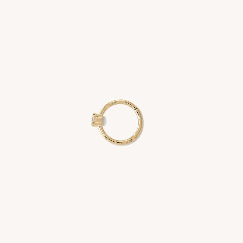 Mejuri Cartilage Solo Diamond Mini Hoop - 14k Yellow Gold Canada Store
