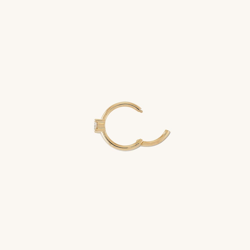 Mejuri Cartilage Solo Diamond Mini Hoop - 14k Yellow Gold Canada Store