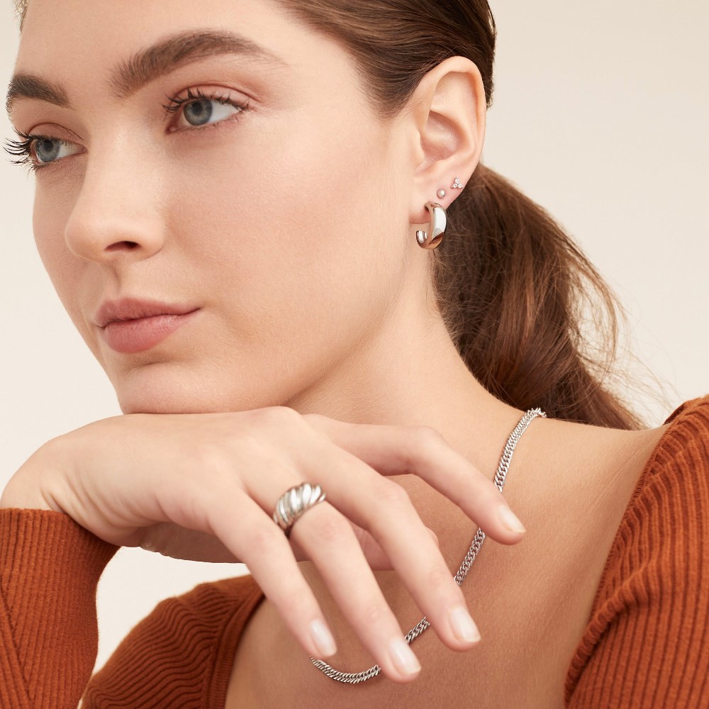 Mejuri D?me Hoops - Sterling Silver Canada Store