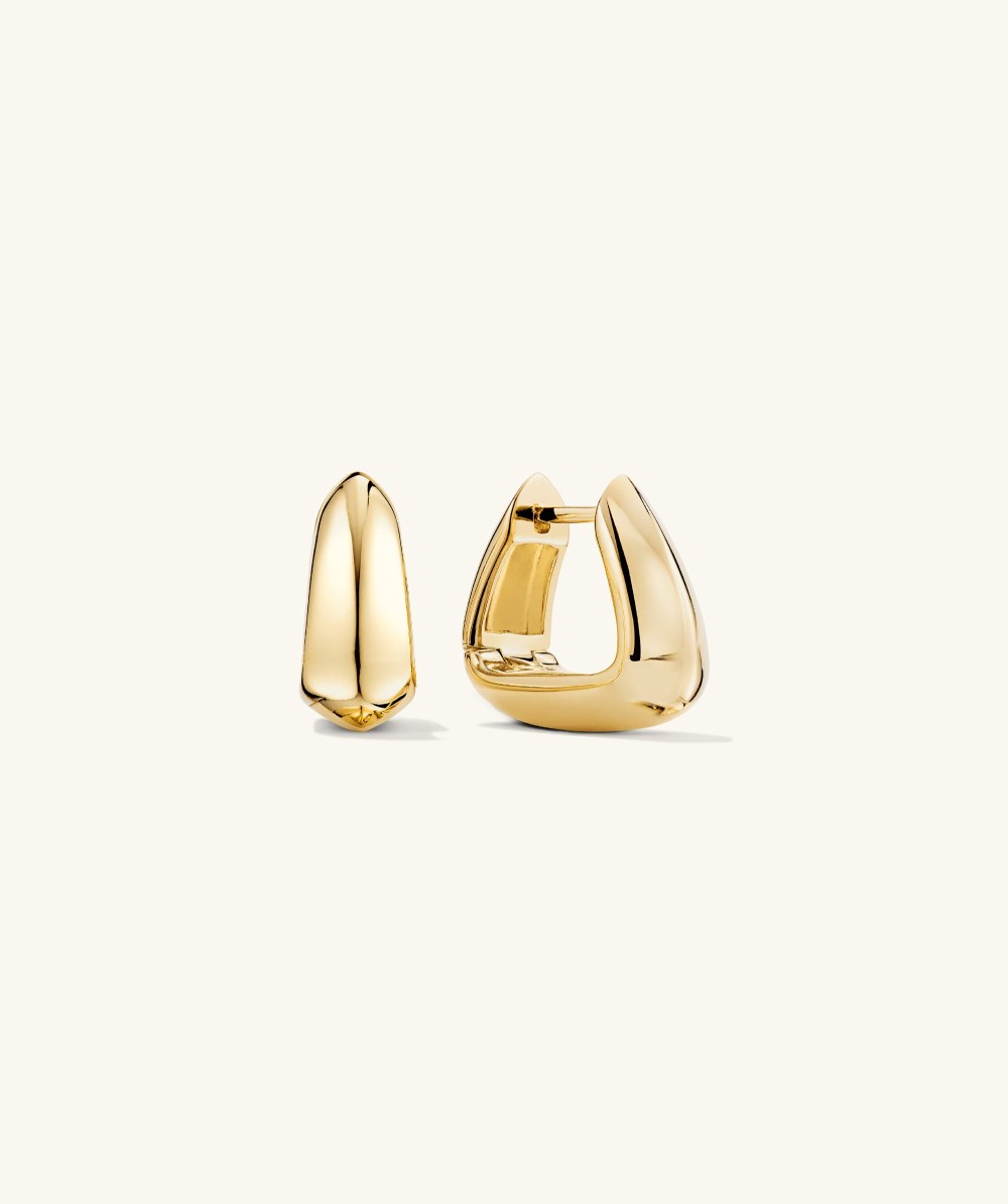 Mejuri Patra Medium Hoops - Gold Vermeil Canada Store