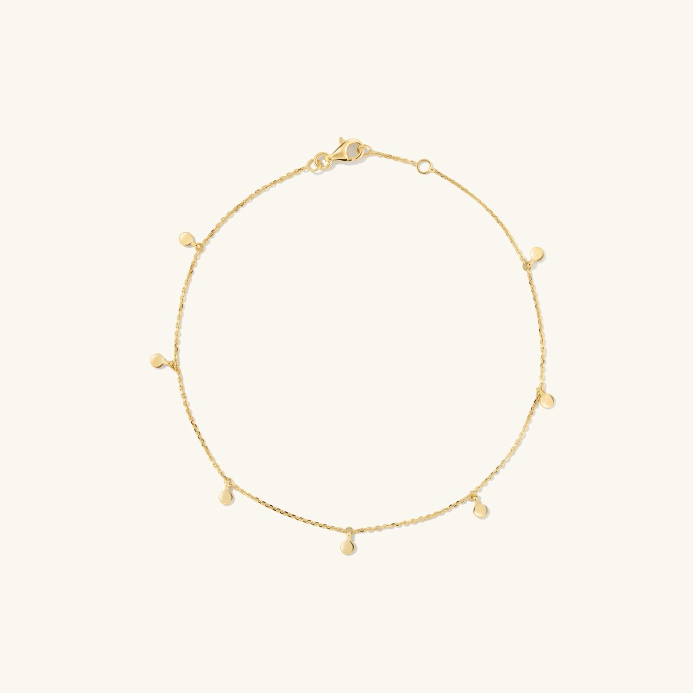 Mejuri Dot Chain Anklet - 14k Yellow Gold Canada Store