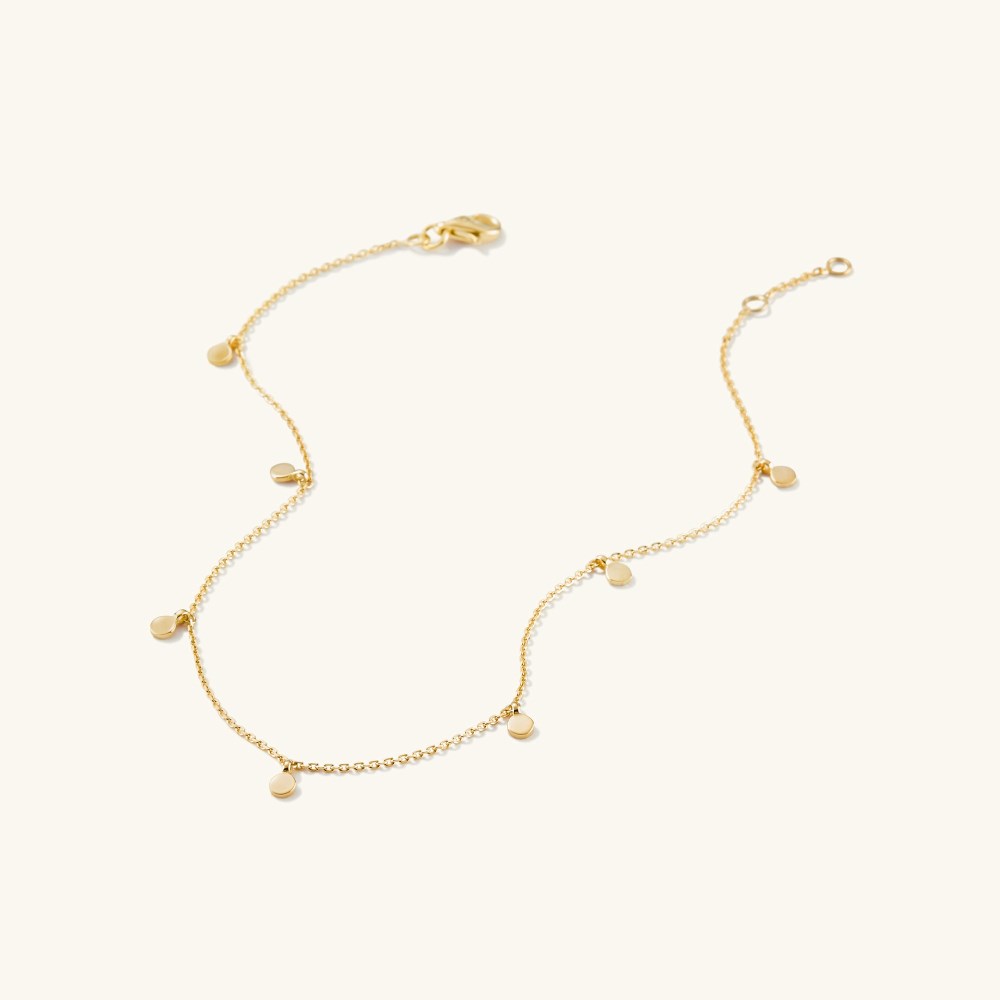 Mejuri Dot Chain Anklet - 14k Yellow Gold Canada Store