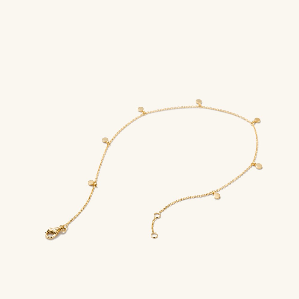 Mejuri Dot Chain Anklet - 14k Yellow Gold Canada Store