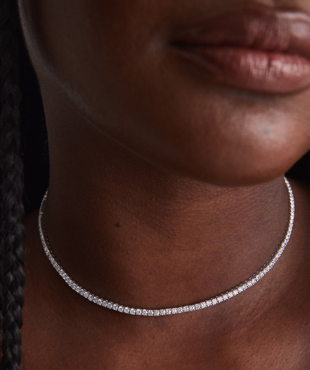 Mejuri Lab Grown Diamond Tennis Necklace 2.5mm - 14k White Gold Canada Store