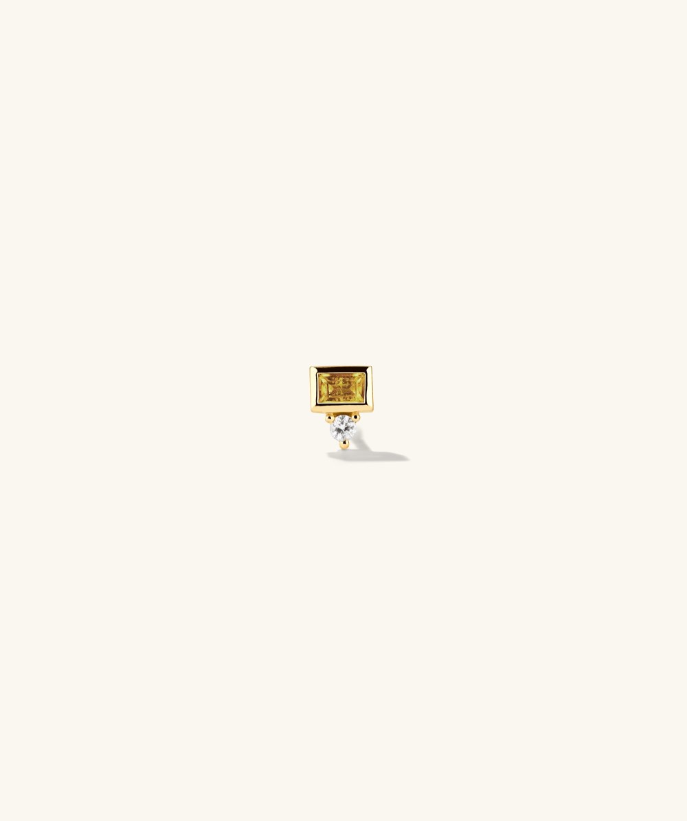 Mejuri Baguette Duo Stud - 14k Yellow Gold Canada Store