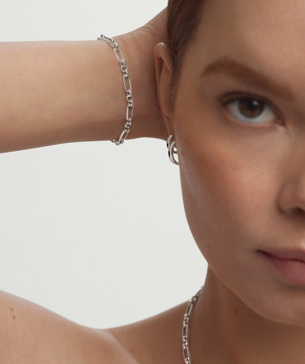 Mejuri Mini Paperclip Bracelet - Sterling Silver Canada Store