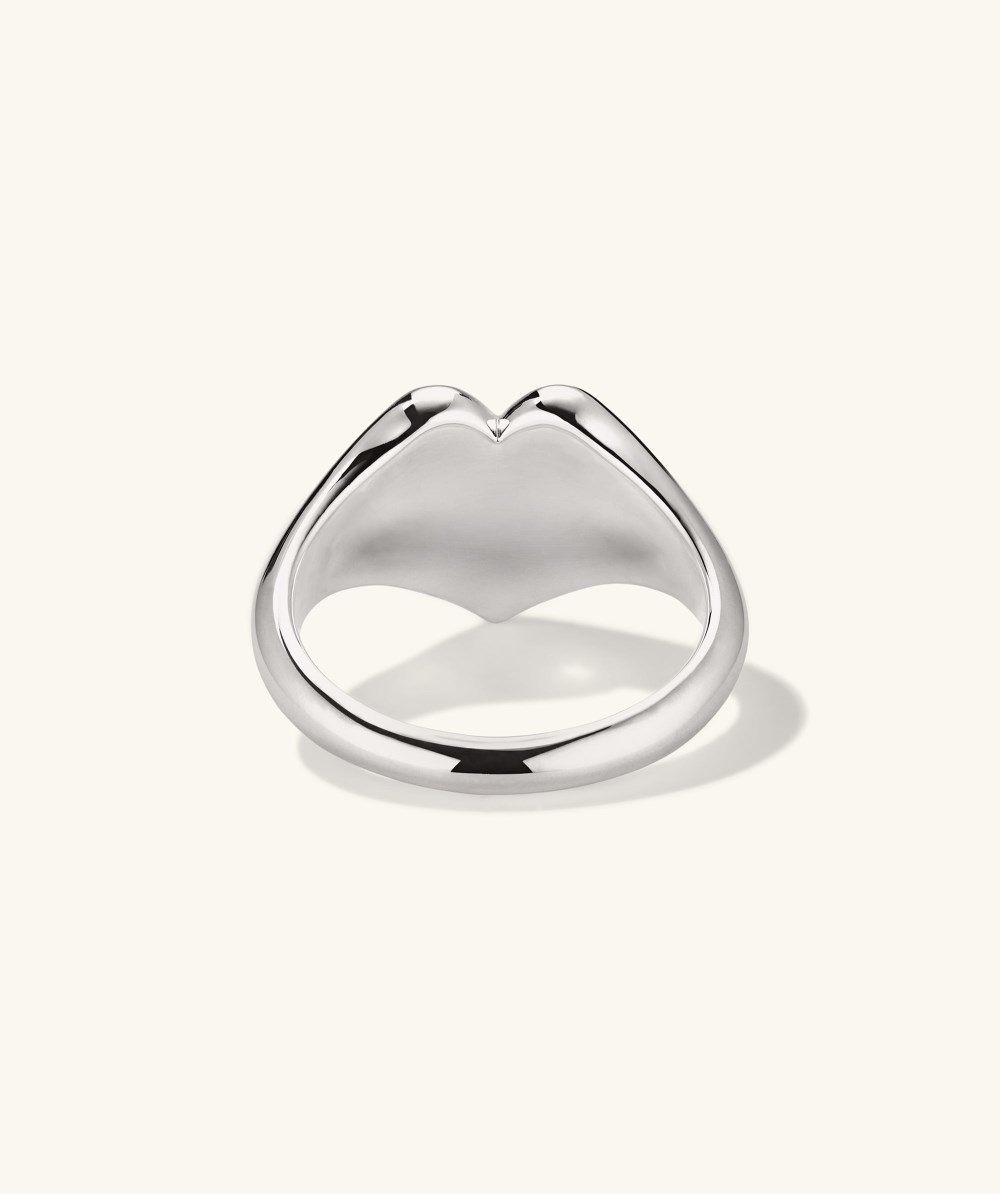 Mejuri Large Heart Signet - Sterling Silver Canada Store