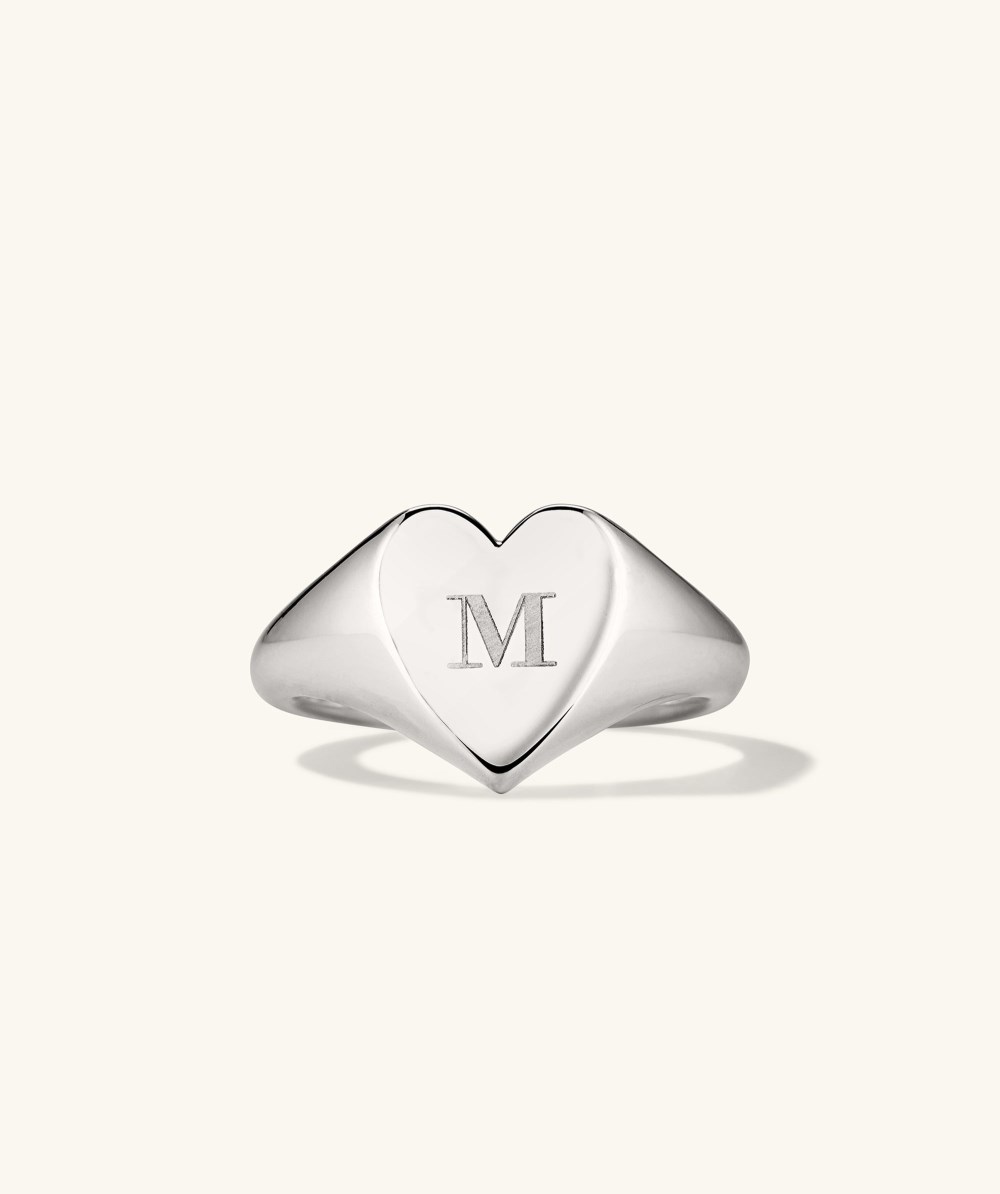Mejuri Large Heart Signet - Sterling Silver Canada Store