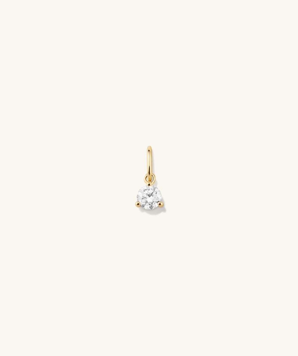 Mejuri Lab Grown Diamond Round Pendant - 14k Yellow Gold Canada Store