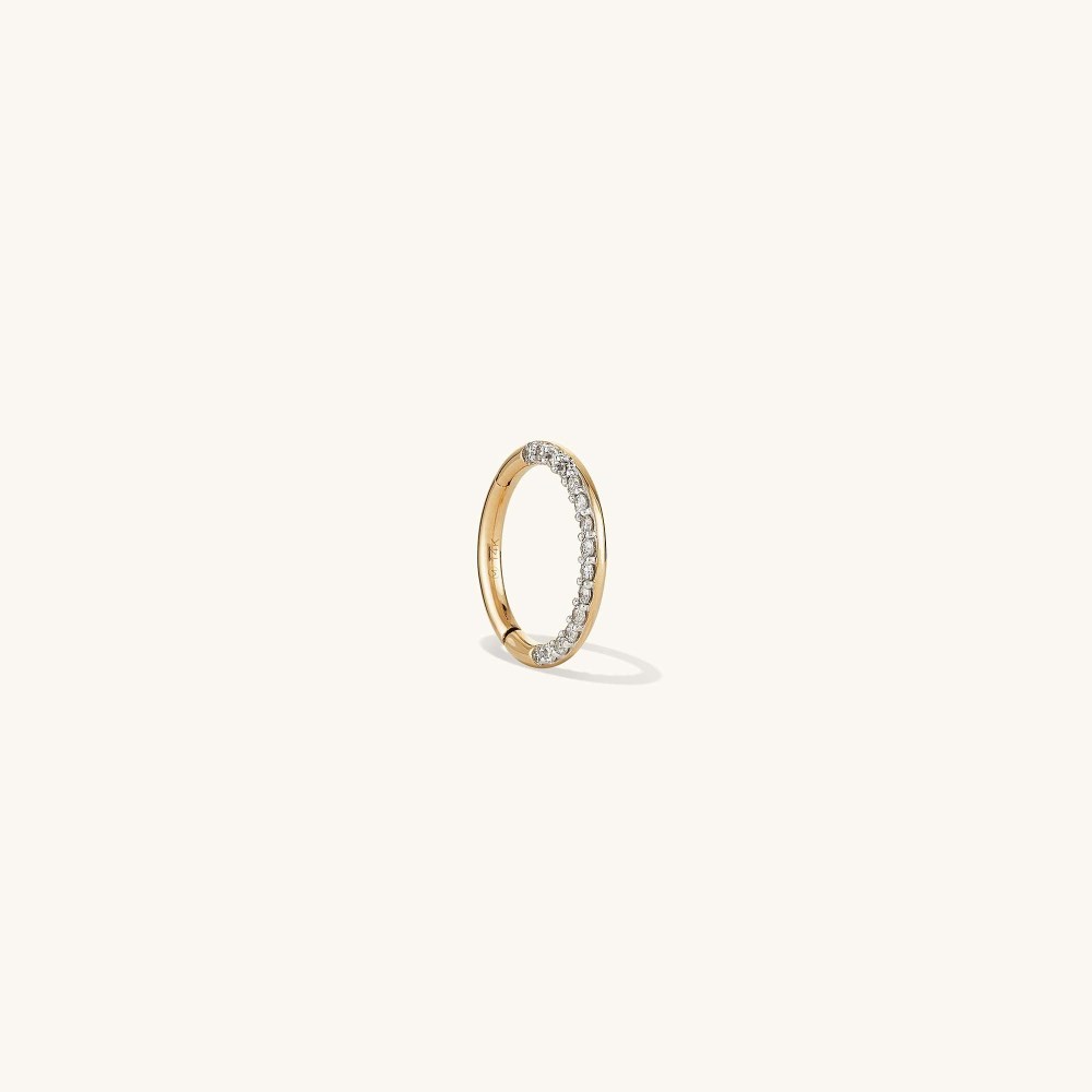 Mejuri Cartilage Pavﾨﾦ Diamond Mini Hoop - 14k Yellow Gold Canada Store