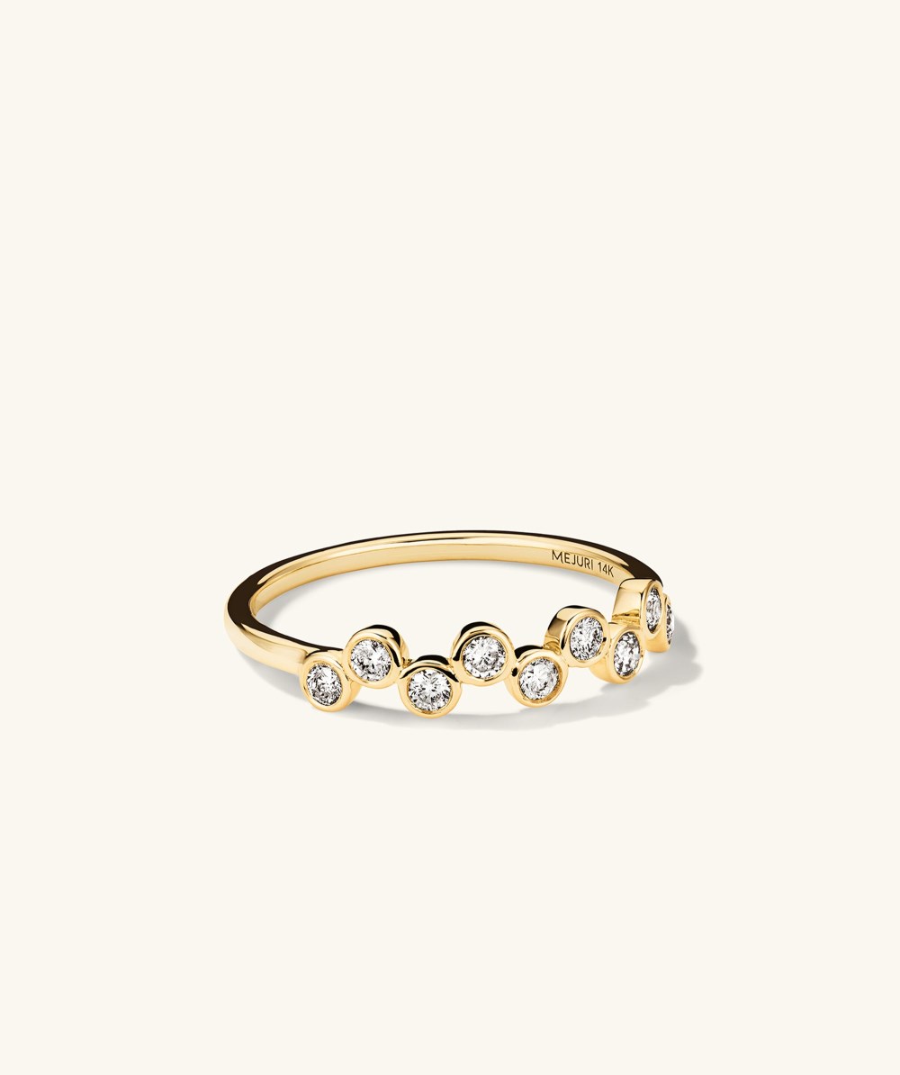 Mejuri Bezel Lab Grown Diamond Zig-Zag Ring - 14k Yellow Gold Canada Store