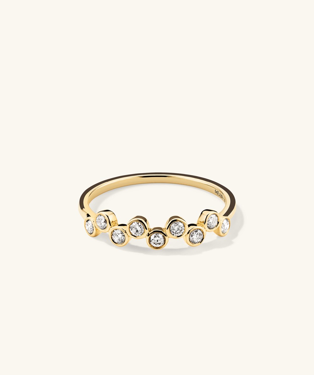 Mejuri Bezel Lab Grown Diamond Zig-Zag Ring - 14k Yellow Gold Canada Store