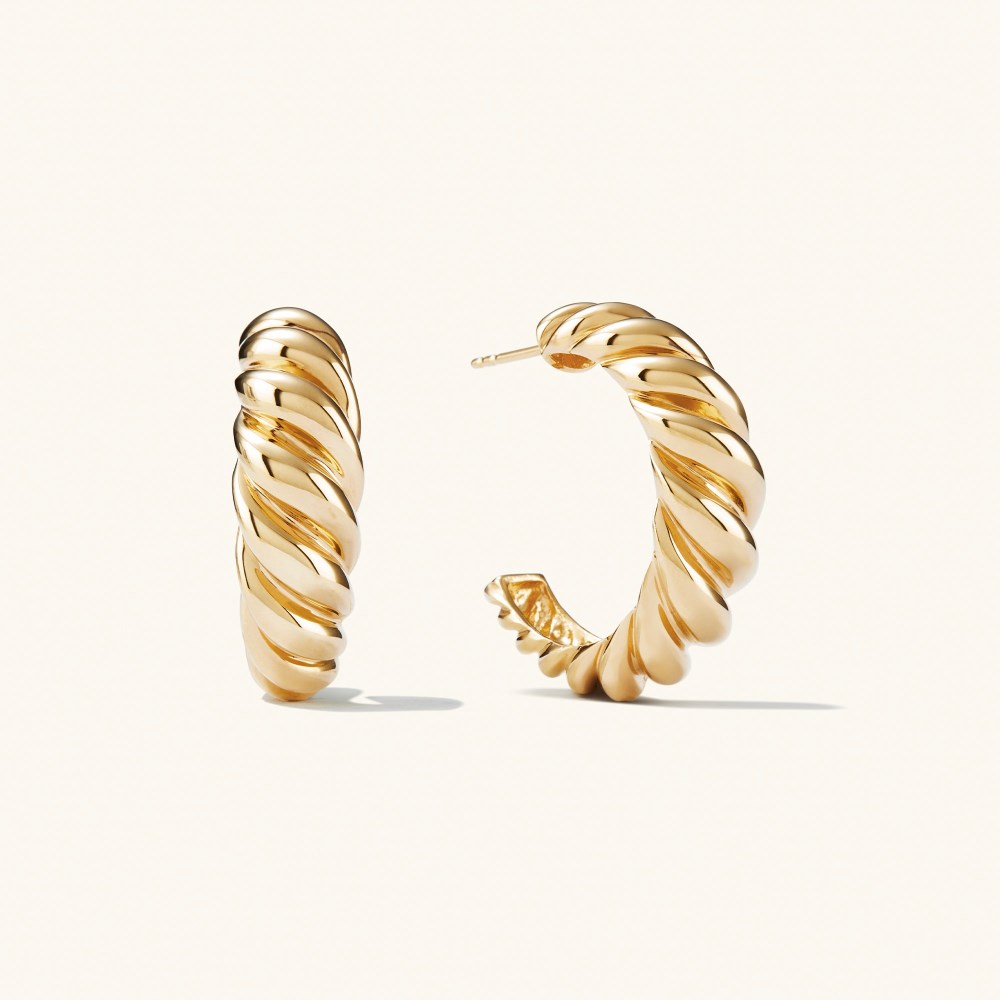 Mejuri Large Croissant Dome Hoops - Gold Vermeil Canada Store