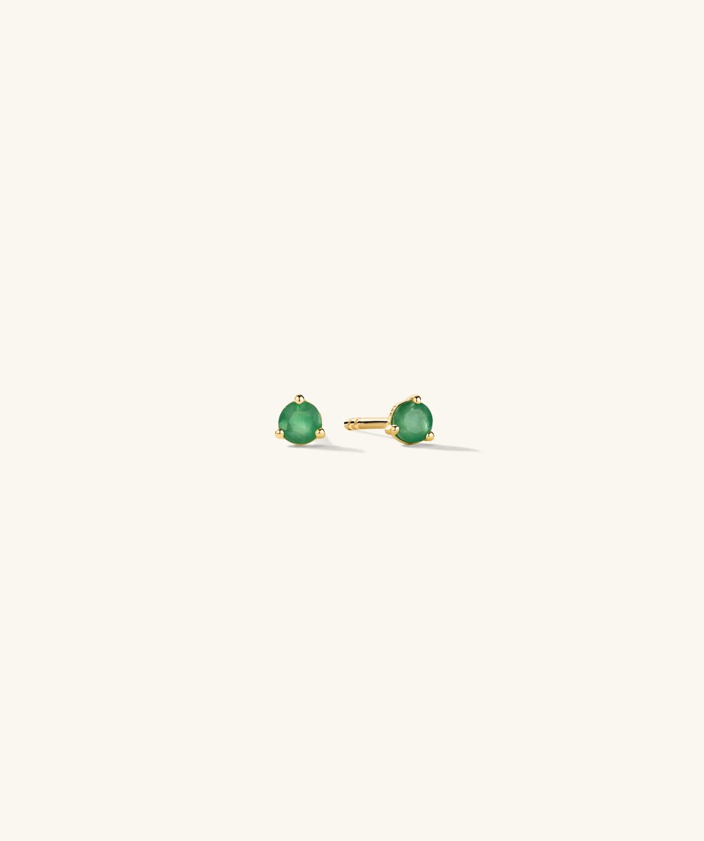 Mejuri Gemstone Mini Studs - 14k Yellow Gold Canada Store