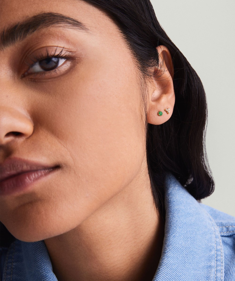 Mejuri Gemstone Mini Studs - 14k Yellow Gold Canada Store