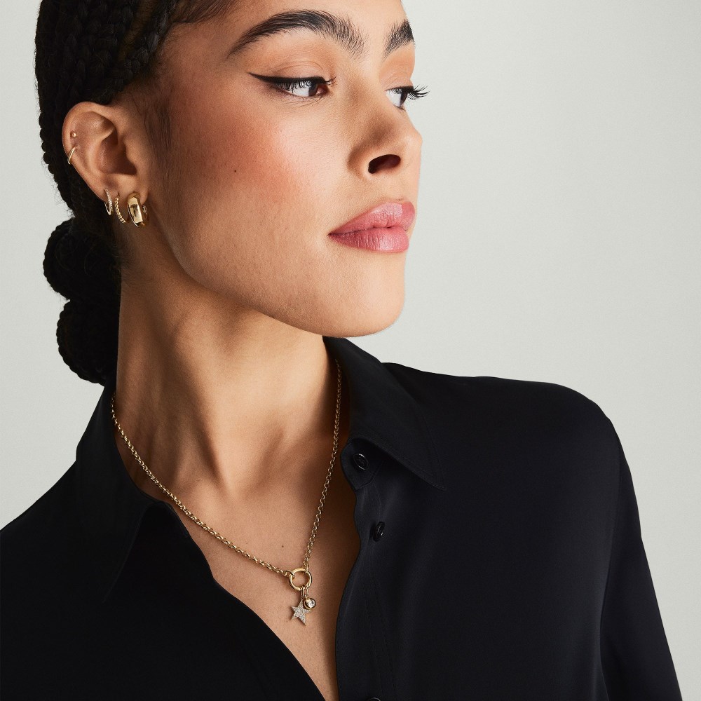Mejuri Rolo Chain Charm Necklace - 14k Yellow Gold Canada Store