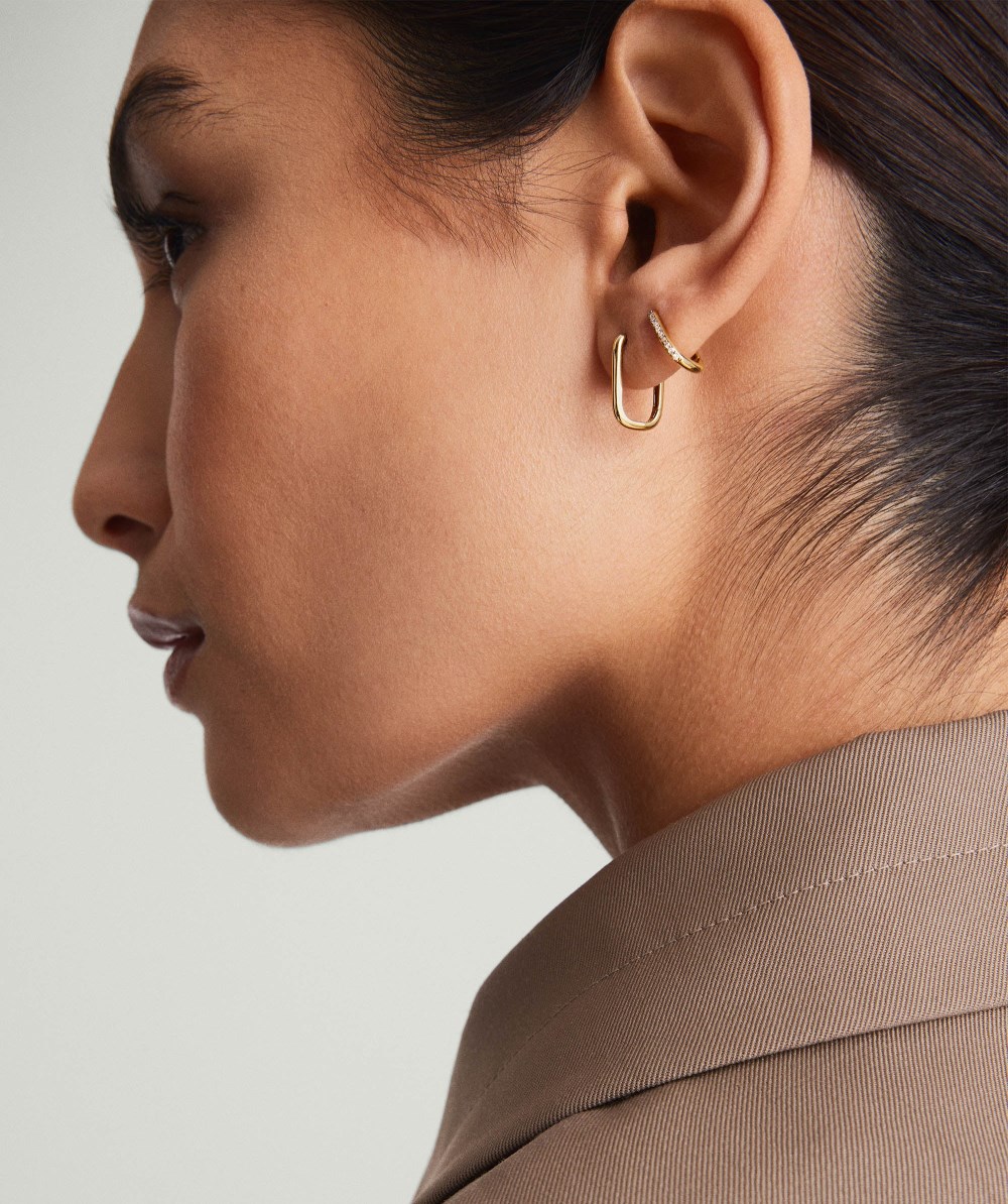 Mejuri Small U Hoops - 14k Yellow Gold Canada Store