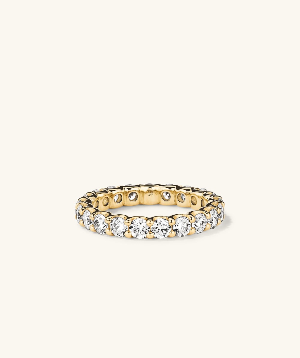 Mejuri 3mm Lab Grown Diamond Eternity Band - 14k Yellow Gold Canada Store