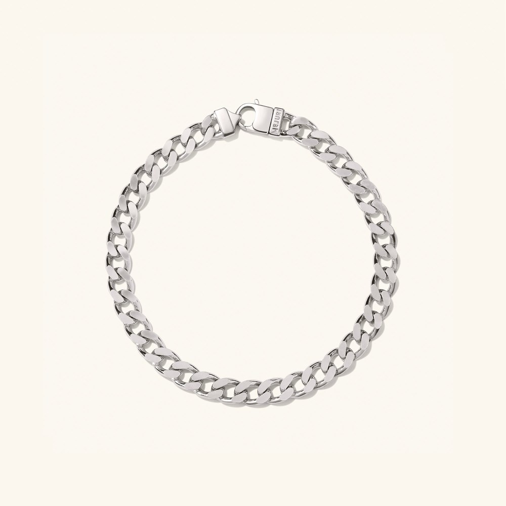 Mejuri 5mm Curb Chain Bracelet - Sterling Silver Canada Store