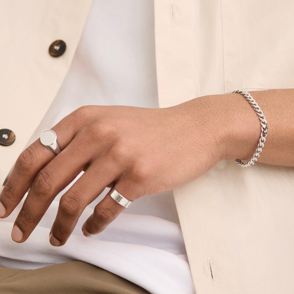 Mejuri 5mm Curb Chain Bracelet - Sterling Silver Canada Store