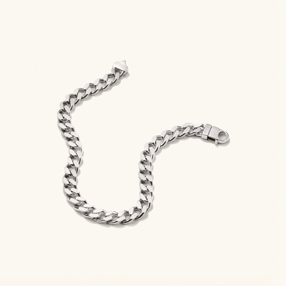 Mejuri 5mm Curb Chain Bracelet - Sterling Silver Canada Store