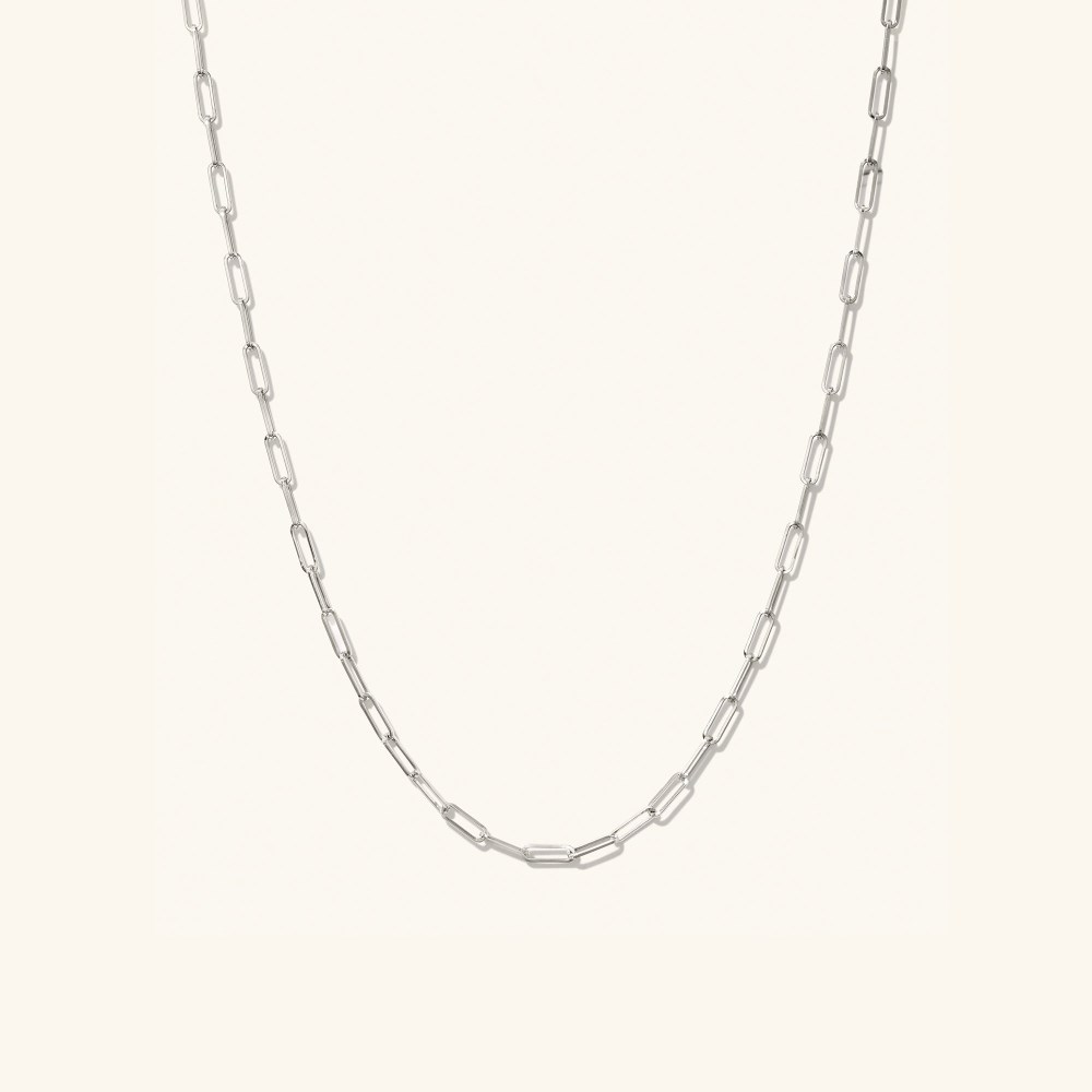 Mejuri Boyfriend Bold Chain Necklace - 14k White Gold Canada Store