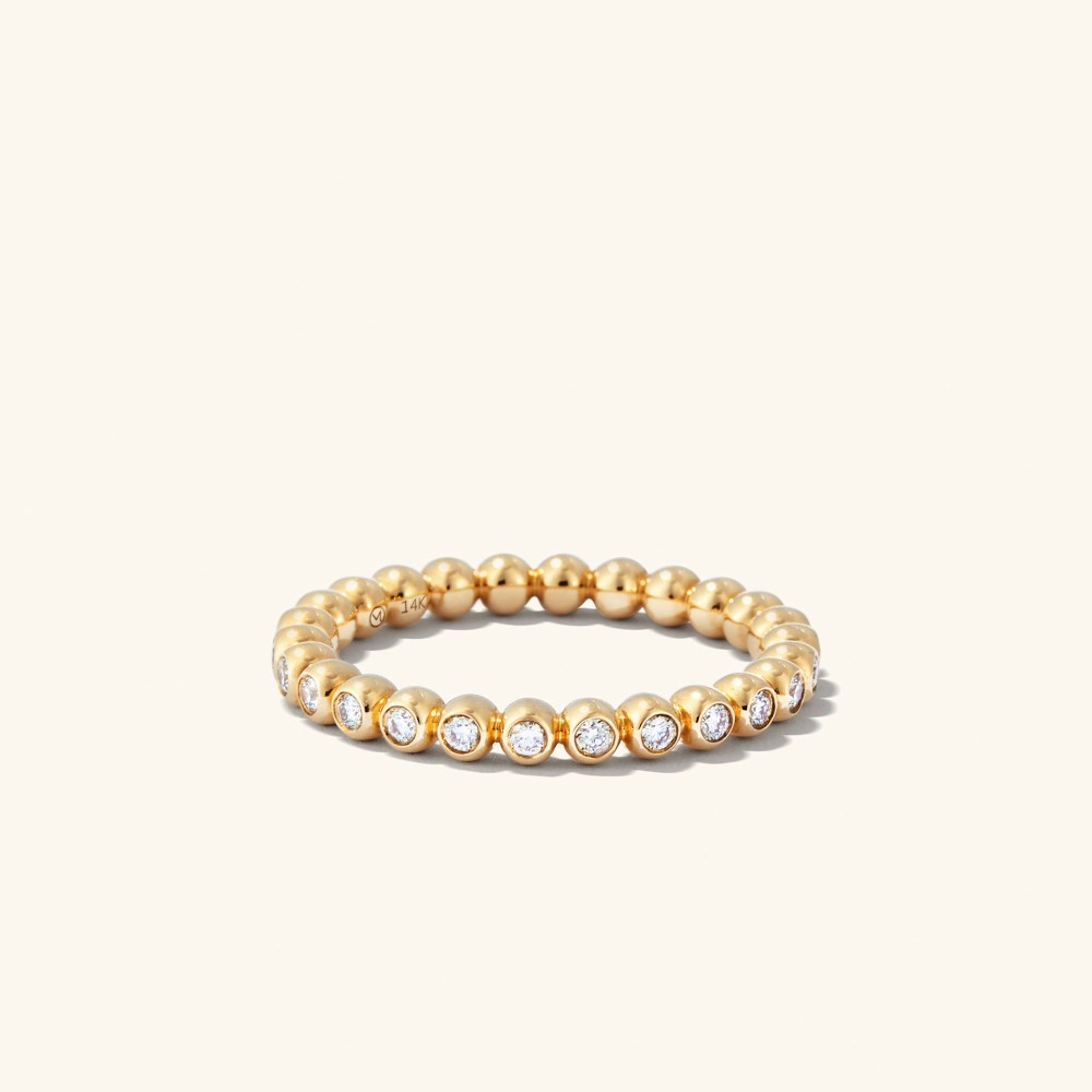 Mejuri Bold Beaded Diamond Eternity Ring - 14k Yellow Gold Canada Store