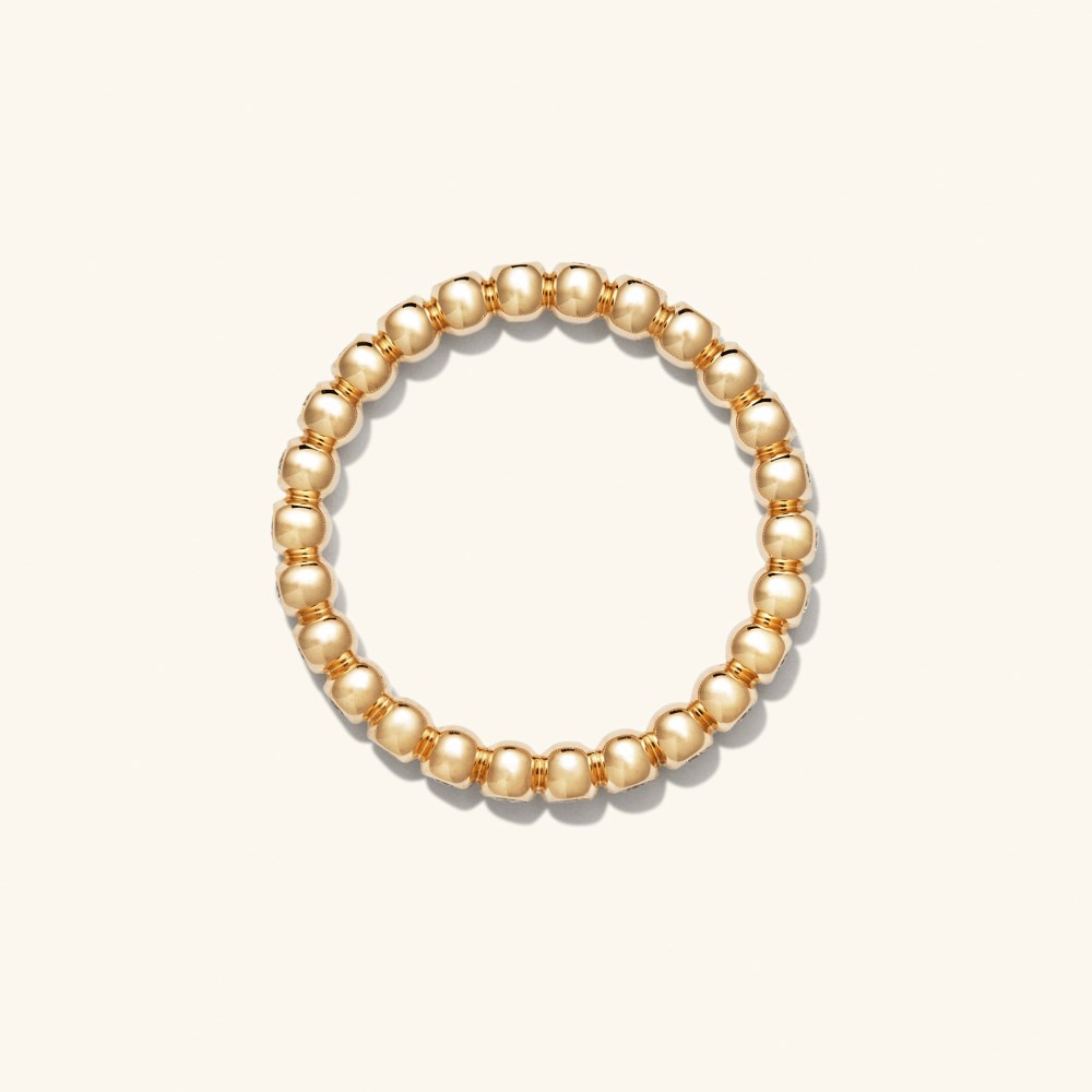 Mejuri Bold Beaded Diamond Eternity Ring - 14k Yellow Gold Canada Store