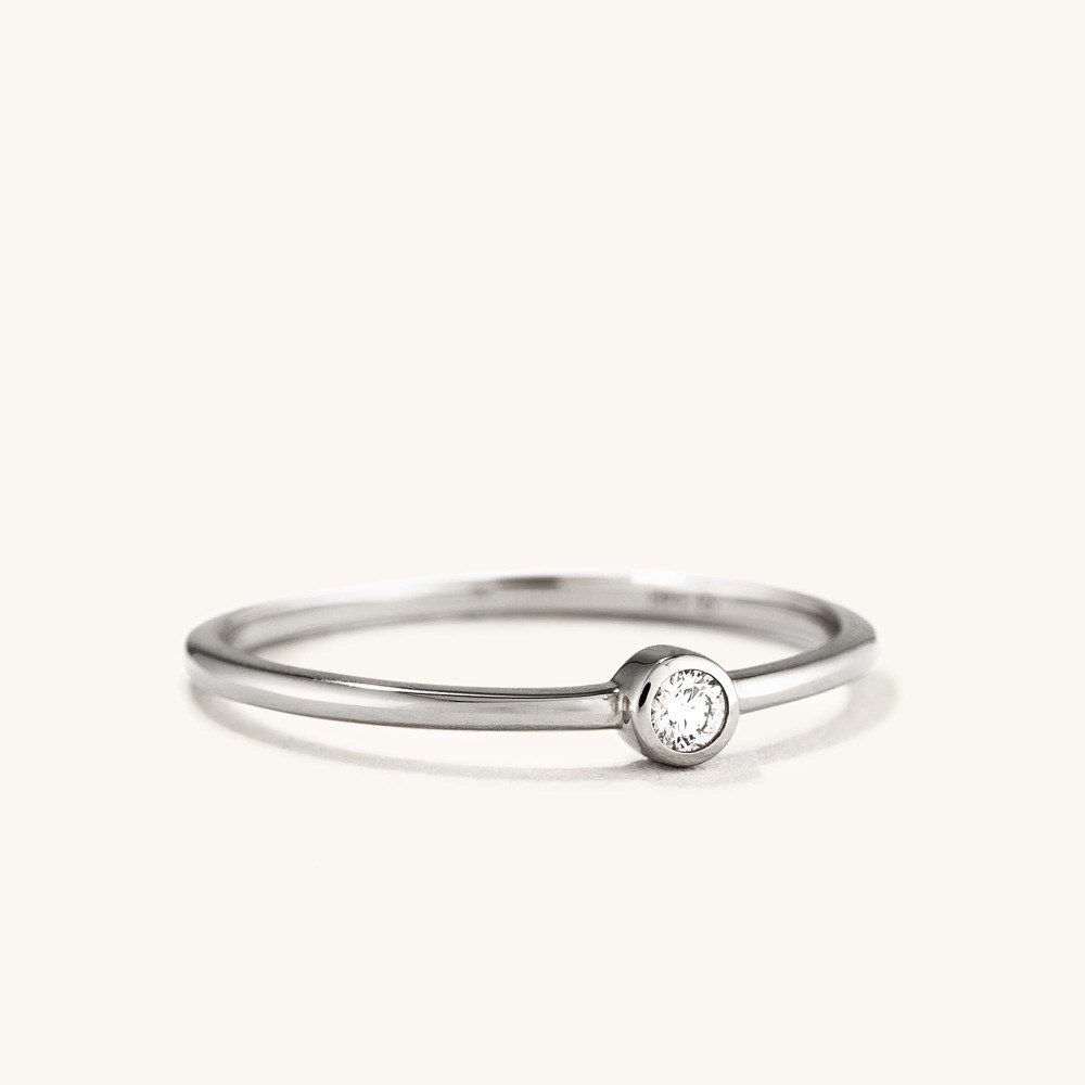 Mejuri Solo Diamond Ring - 14k White Gold Canada Store