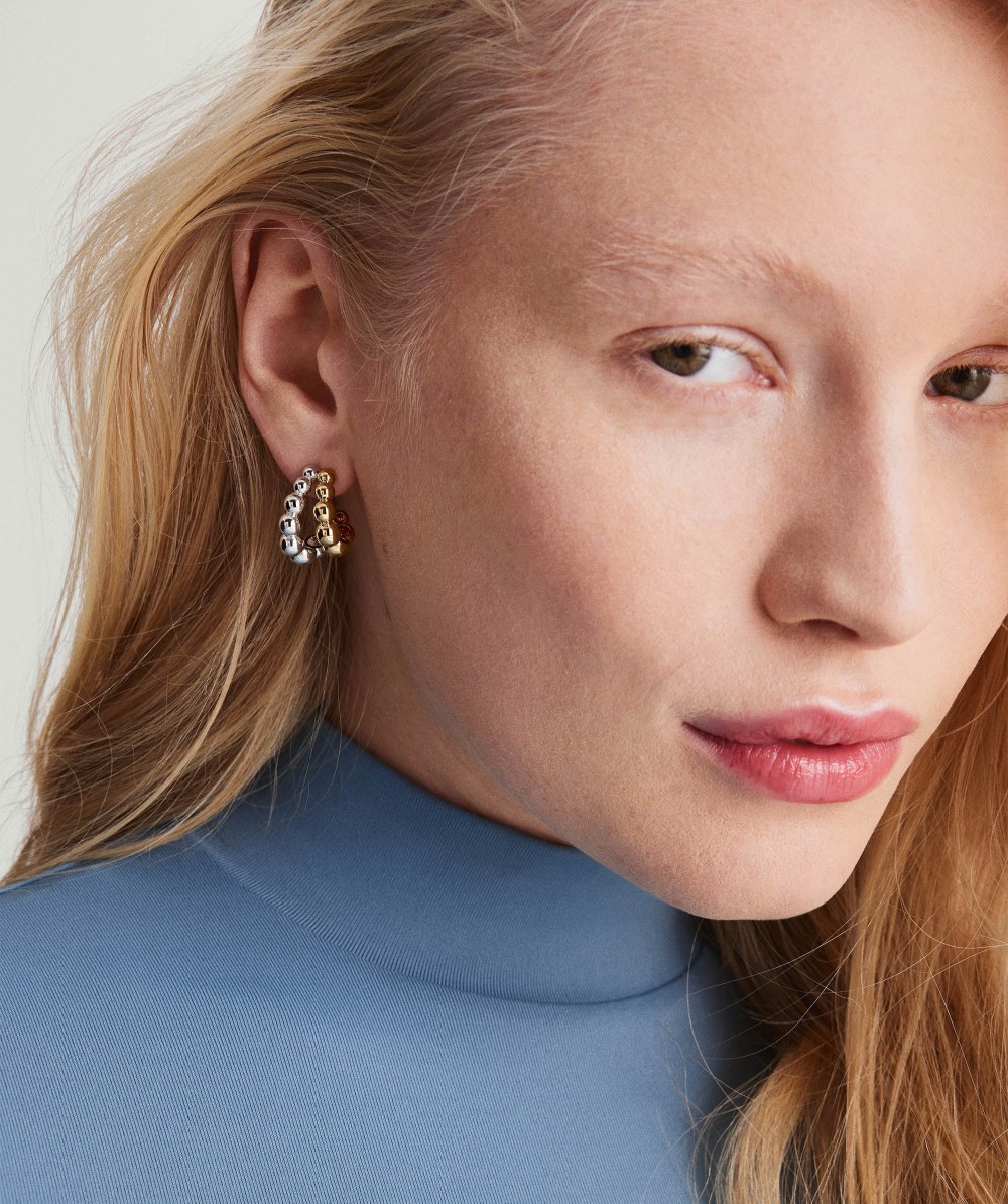 Mejuri Bubble Sphere Duo Hoops - Sterling Silver, Gold Vermeil Canada Store