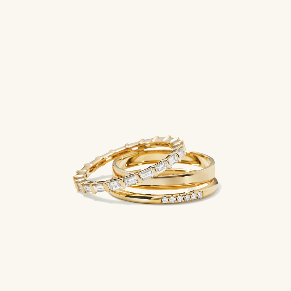 Mejuri Baguette Diamond Eternity Band - 14k Yellow Gold Canada Store