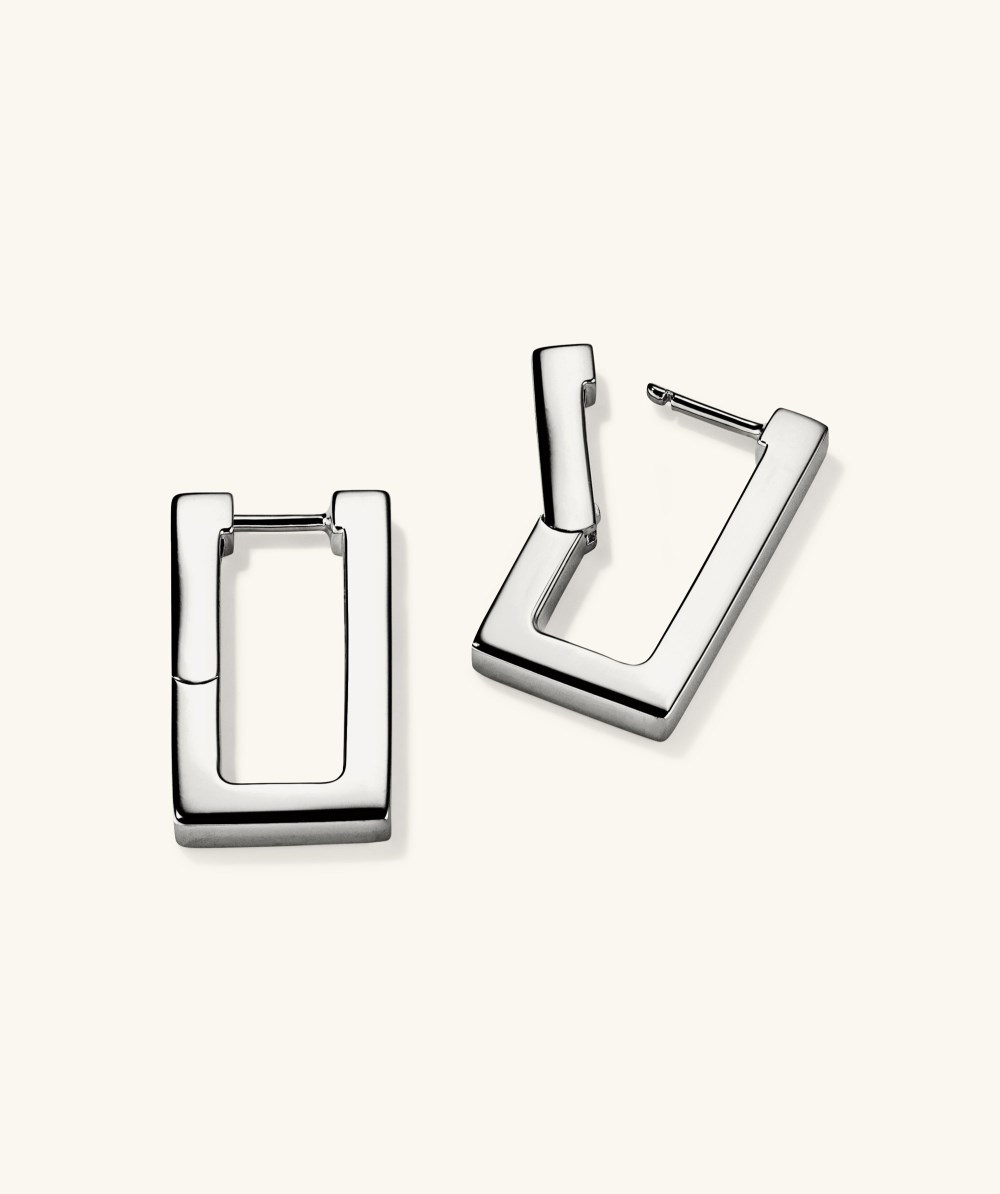 Mejuri Block Large Hoops - Sterling Silver Canada Store