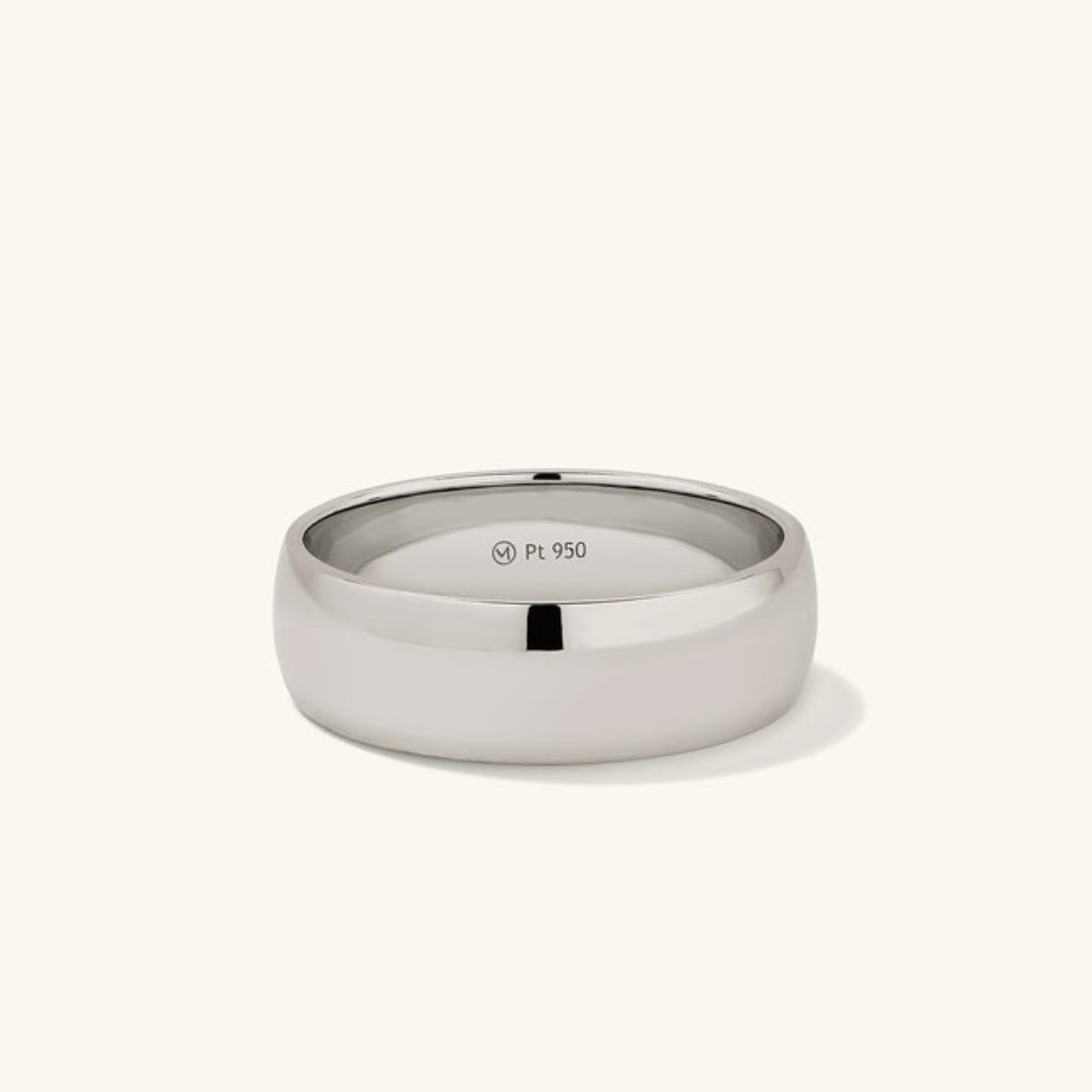 Mejuri 6mm Curve Band - Platinum Canada Store