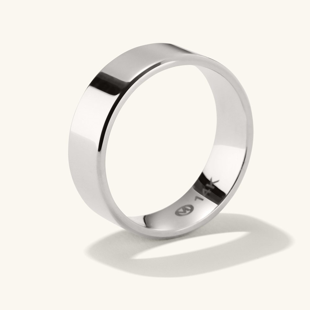 Mejuri 6mm Smooth Band - 14k White Gold Canada Store