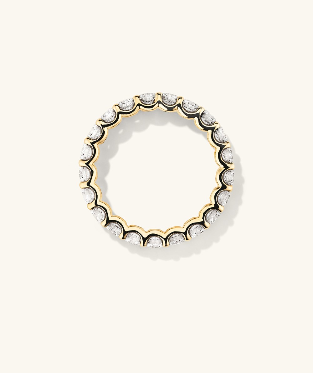 Mejuri 3mm Lab Grown Diamond Eternity Band - 14k Yellow Gold Canada Store