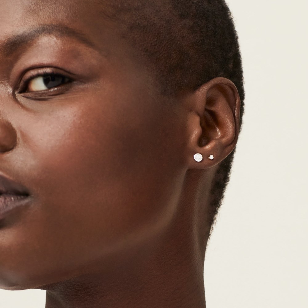 Mejuri Pavﾨﾦ Diamond Round Studs - 14k Yellow Gold Canada Store
