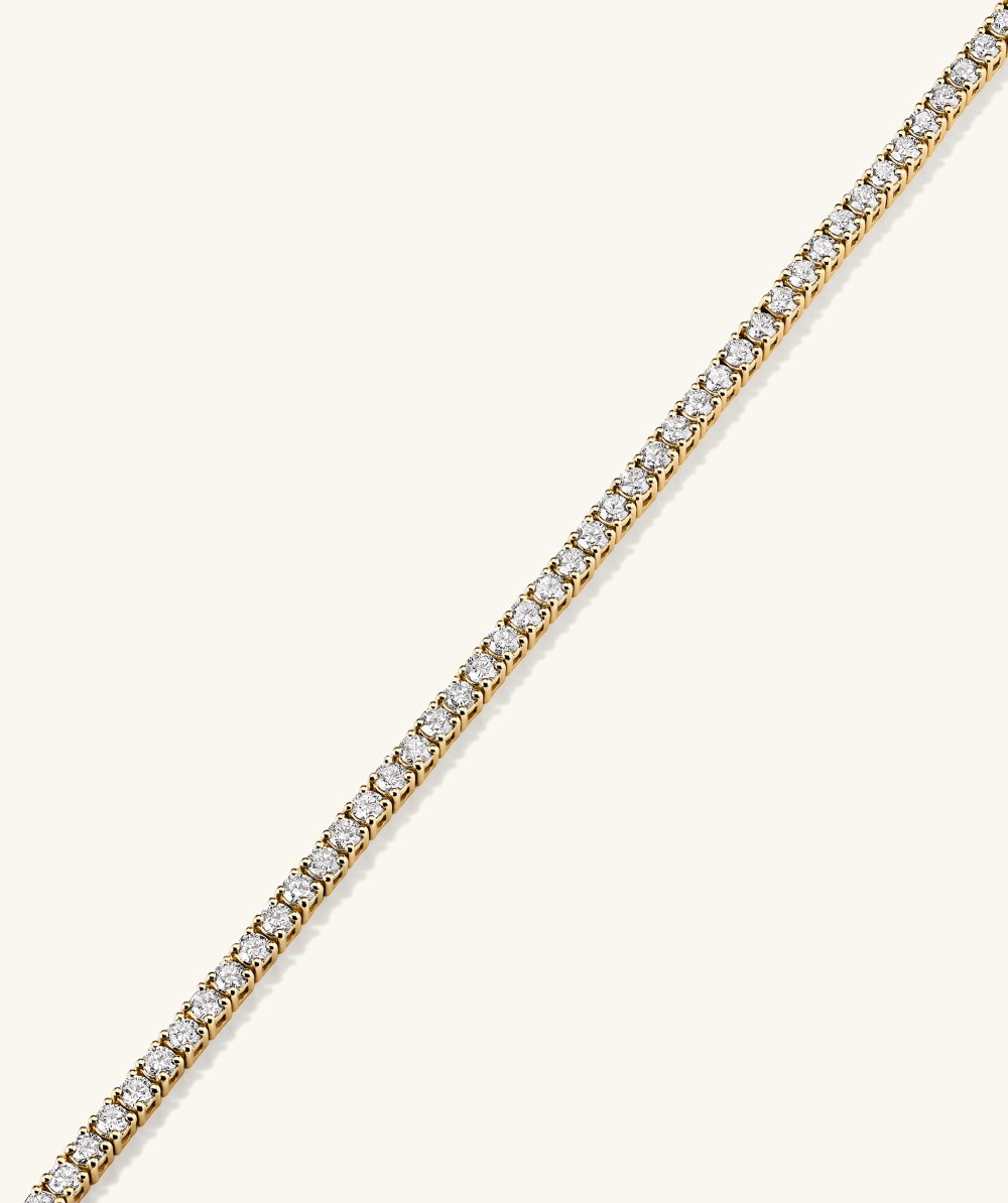Mejuri Lab Grown Diamond Tennis Necklace 1.8mm - 14k Yellow Gold Canada Store