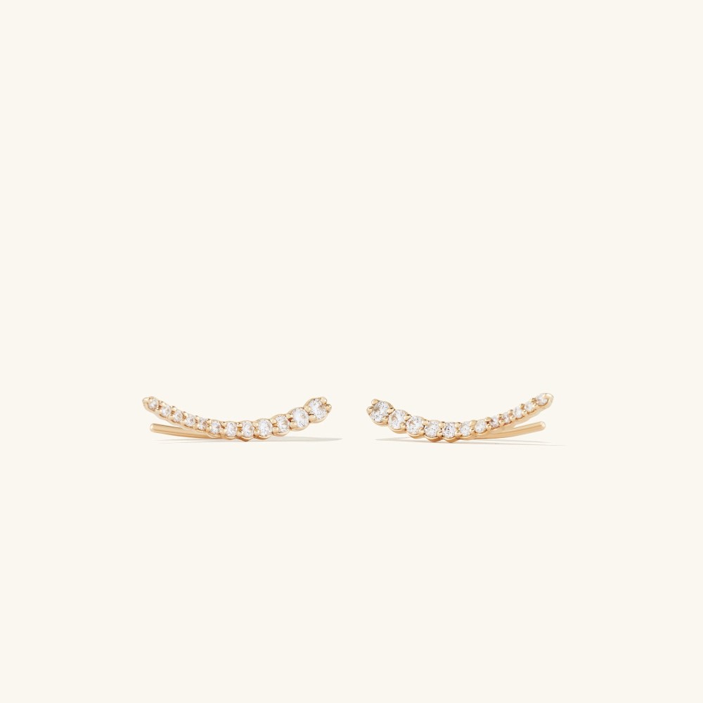 Mejuri Pavﾨﾦ Diamond Climbers - 14k Yellow Gold Canada Store