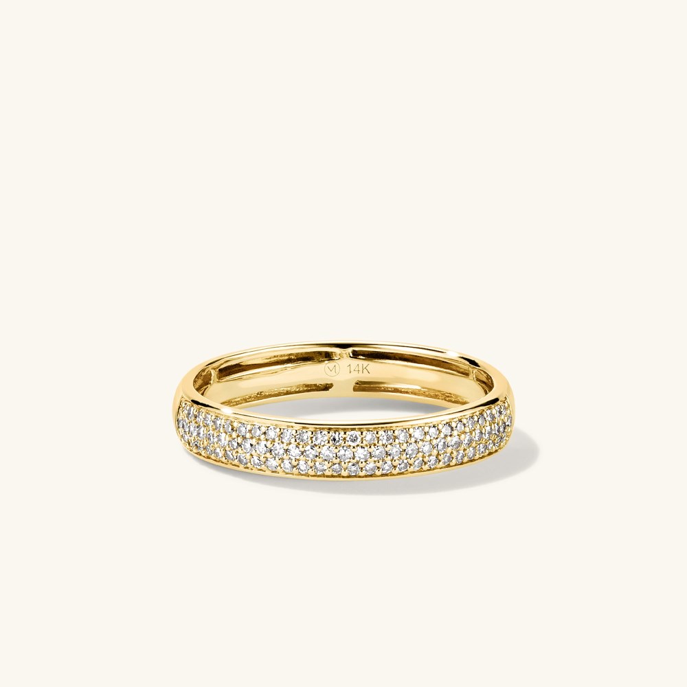 Mejuri Pavﾨﾦ Diamond Bold Half Eternity Ring - 14k Yellow Gold Canada Store