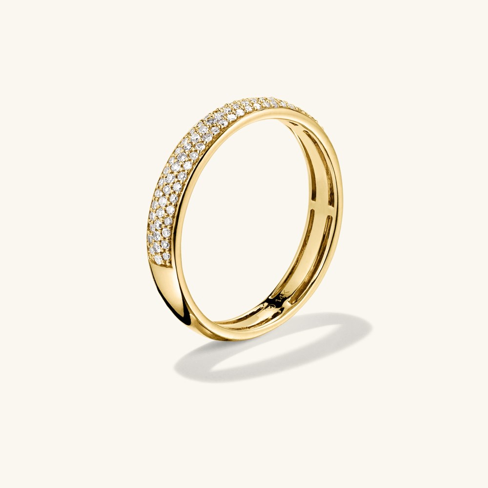 Mejuri Pavﾨﾦ Diamond Bold Half Eternity Ring - 14k Yellow Gold Canada Store