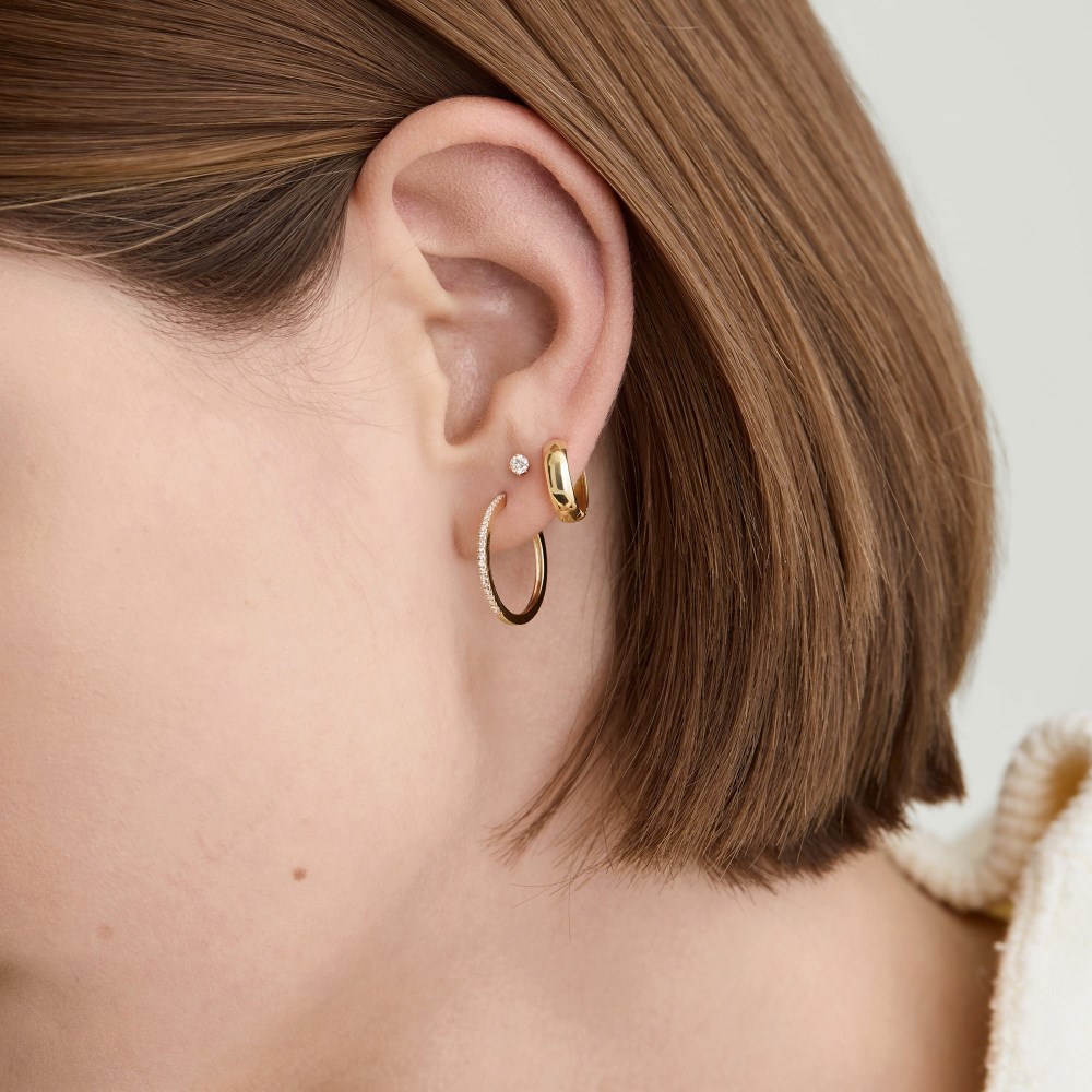 Mejuri Single Bold Huggie Hoop - 14k Yellow Gold Canada Store