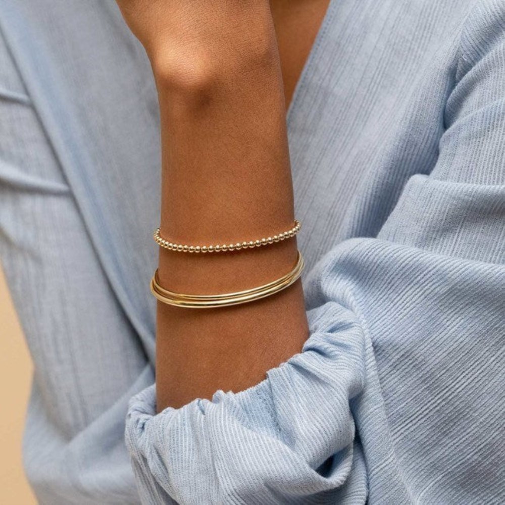 Mejuri Thin Flexi Bangle - 14k Yellow Gold Canada Store