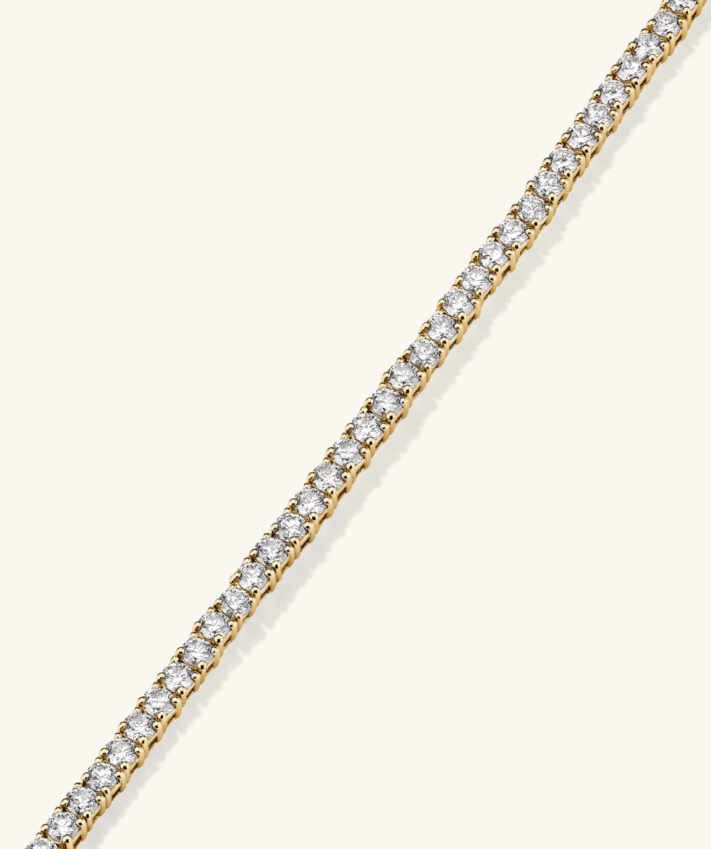 Mejuri Lab Grown Diamond Tennis Necklace 2.5mm - 14k Yellow Gold Canada Store