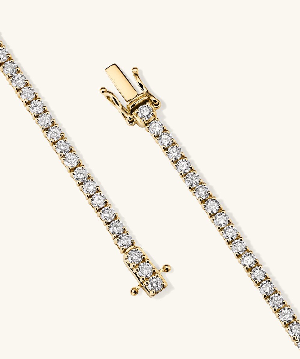 Mejuri Lab Grown Diamond Tennis Necklace 2.5mm - 14k Yellow Gold Canada Store