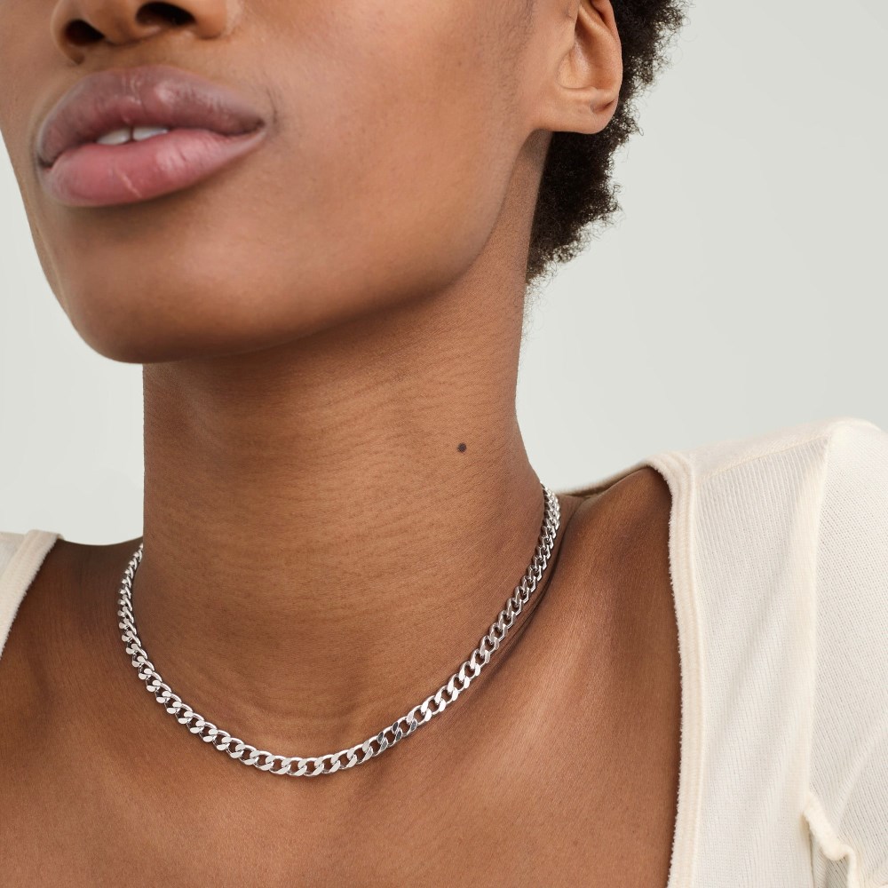 Mejuri 5mm Curb Chain Necklace - Sterling Silver Canada Store