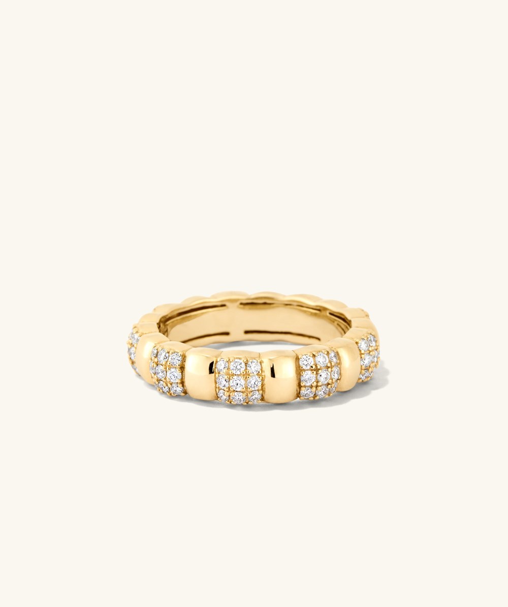 Mejuri Pavﾨﾦ Diamond Soft Charlotte Ring - 14k Yellow Gold Canada Store