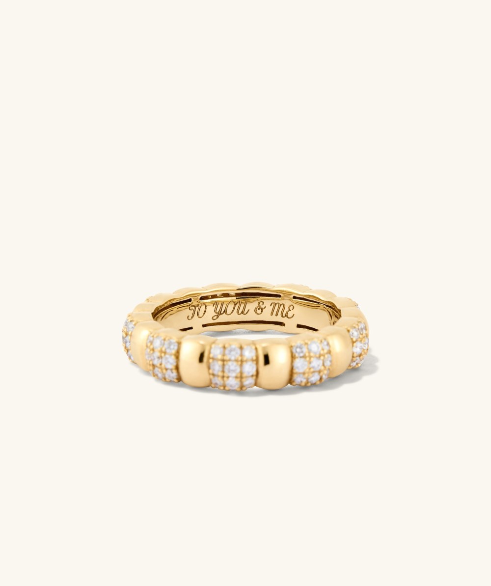 Mejuri Pavﾨﾦ Diamond Soft Charlotte Ring - 14k Yellow Gold Canada Store