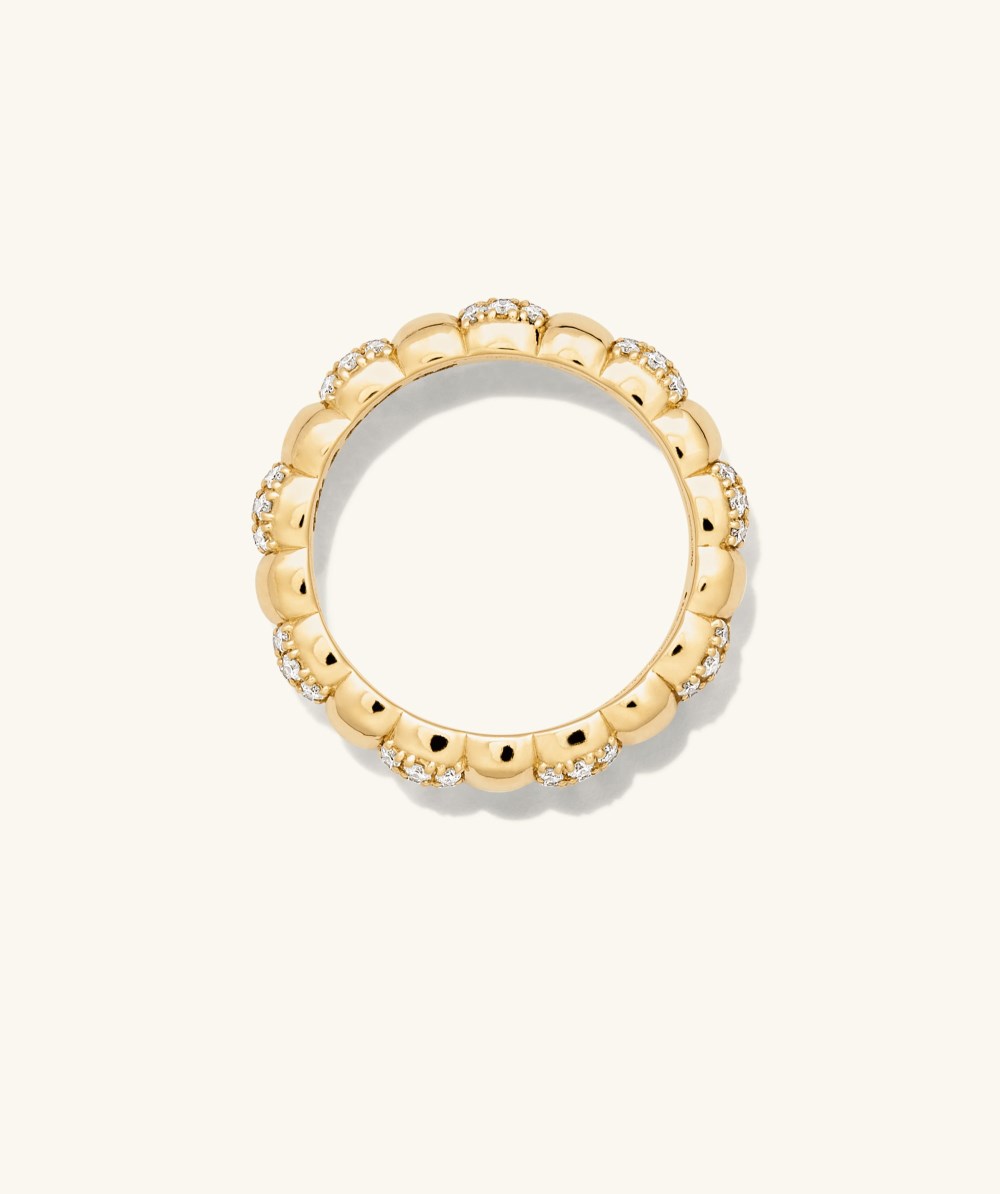 Mejuri Pavﾨﾦ Diamond Soft Charlotte Ring - 14k Yellow Gold Canada Store