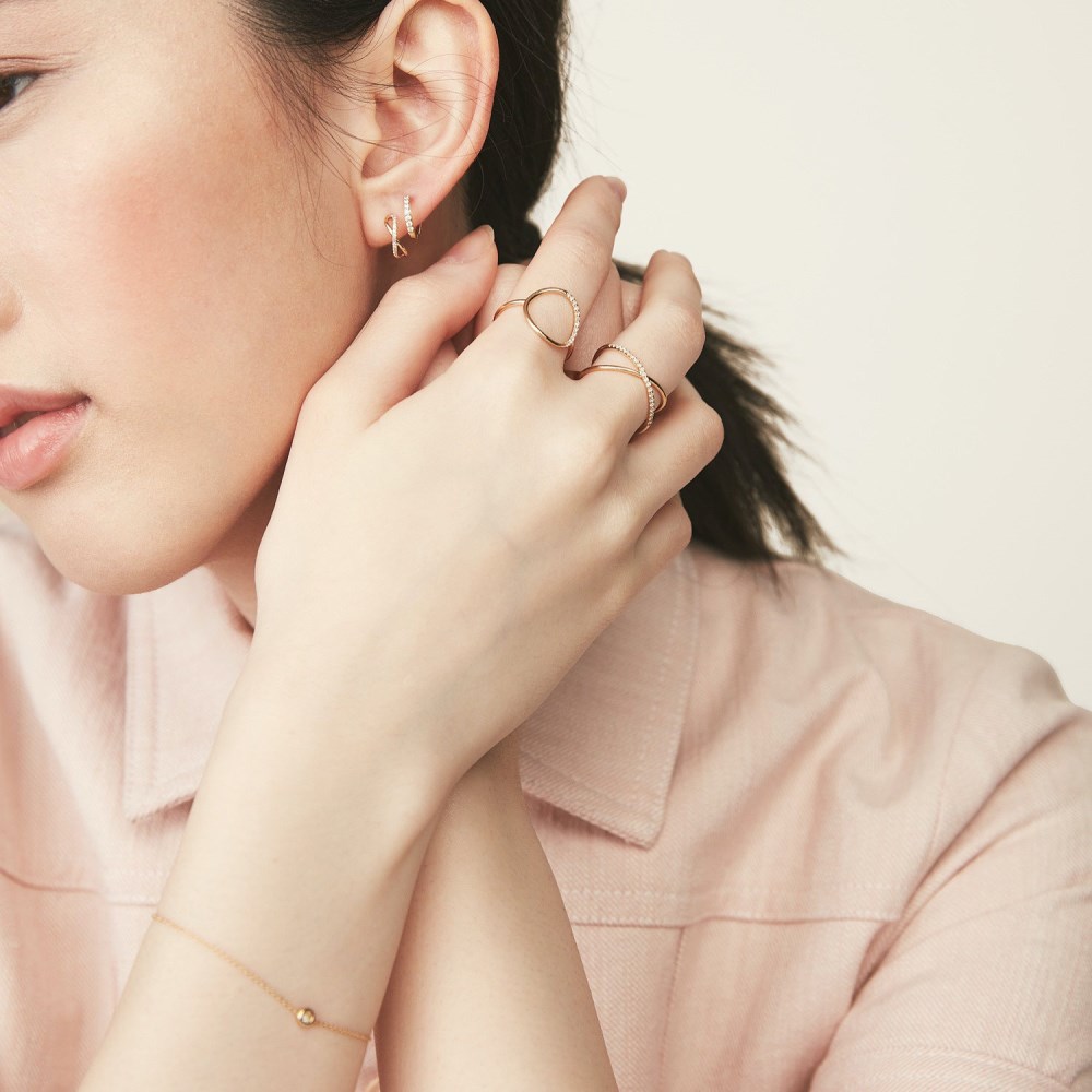 Mejuri Pavﾨﾦ Diamond X Ring - 14k Yellow Gold Canada Store